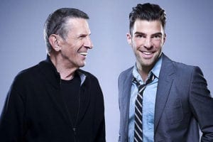 Nimoy e Quinto alla presentazione di "Star Trek" nel 2009.