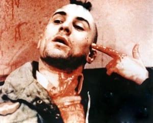 De Niro nella scena del Climax. Taxi Driver