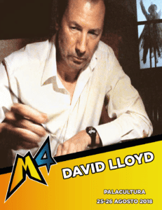 David Lloyd è stato ufficialmente presentato come ospite presso l'edizione 2018 del MessinaCon