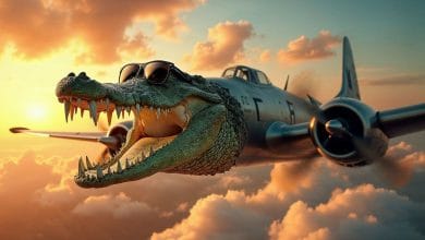 un esempio del brainrot meme bombardiro crocodilo