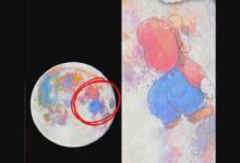 super mario che balla sulla luna