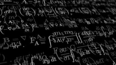 una lavagna rappresentativa dell'equazione di dirac