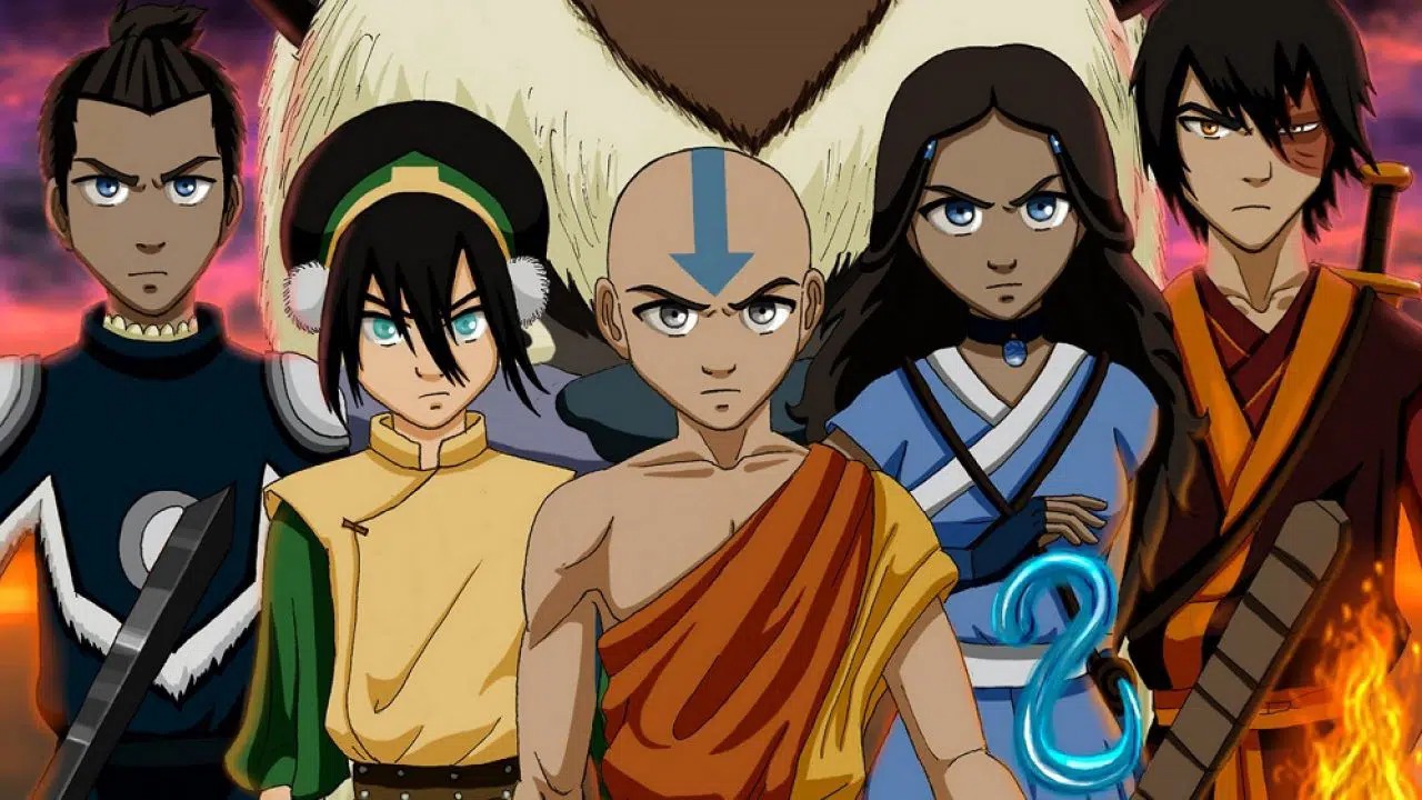 i 5 protagonisti di avatar la serie animata