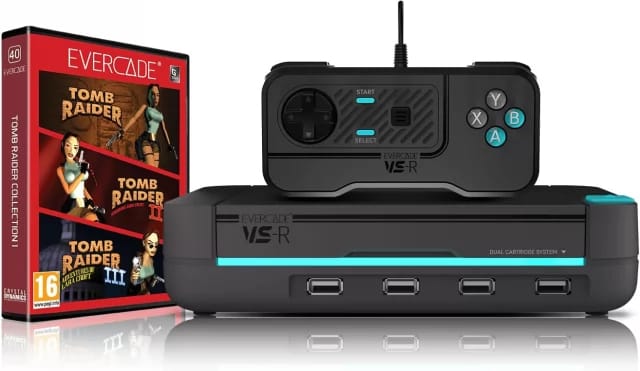 Console Evercade VS-R con gioco Tomb Raider