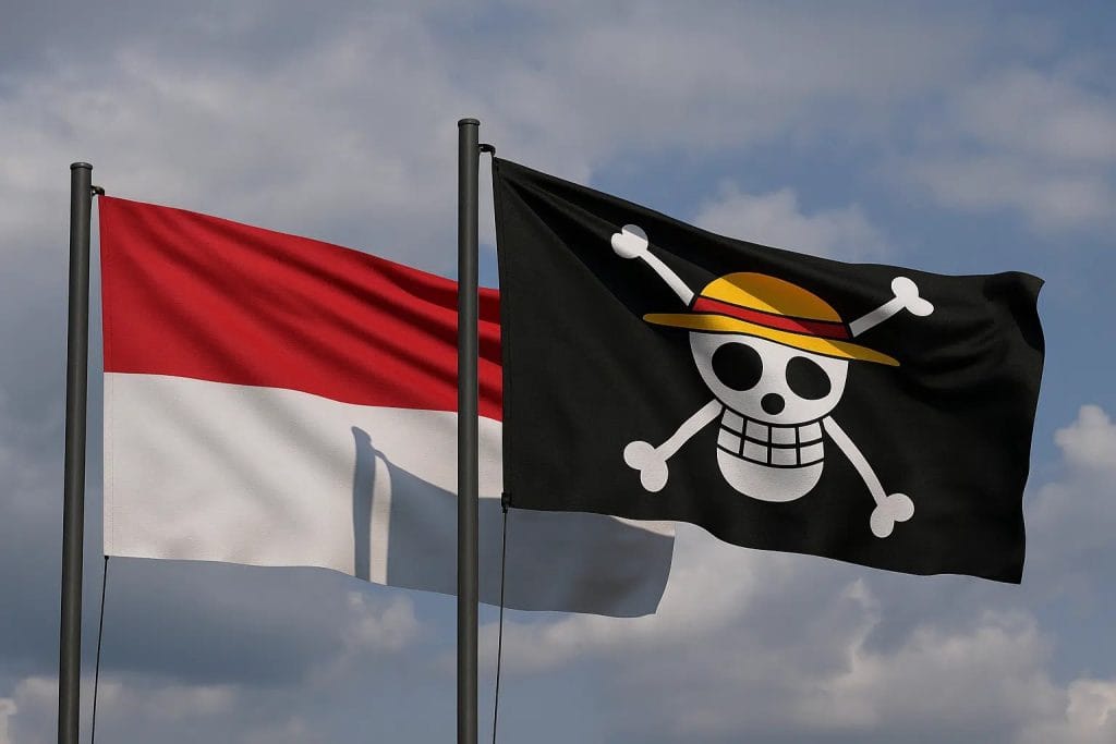bandiera con jolly roger di one piece