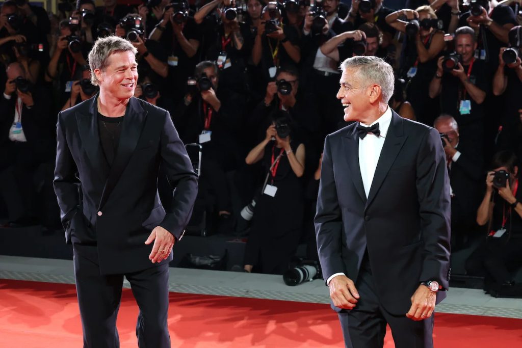 le celebrità Brad Pitt e George Clooney