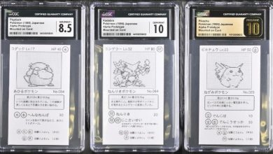 alpha test delle carte pokemon che raffigurano psyduck, kadabra e picachu