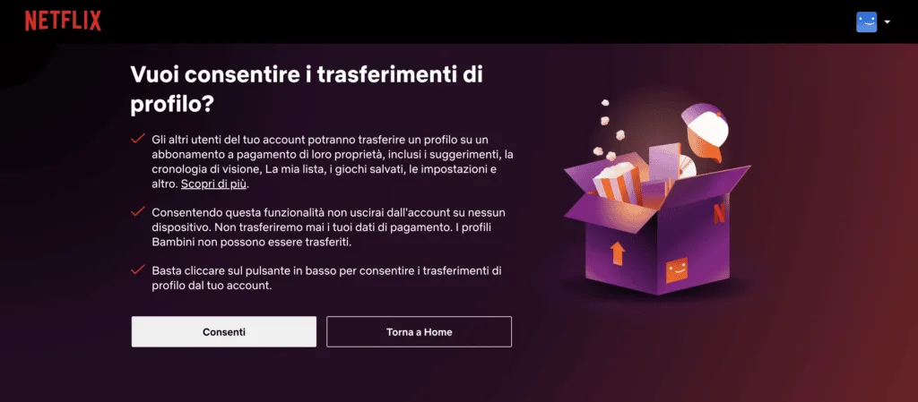 netflix condivisione account