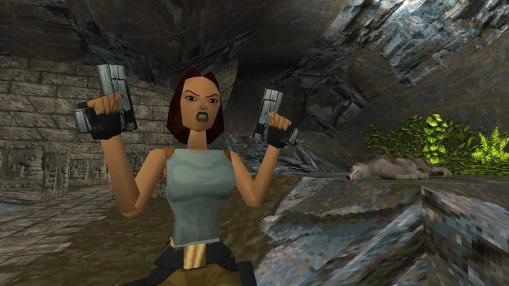 lara croft nel primo videogioco per playstation 1