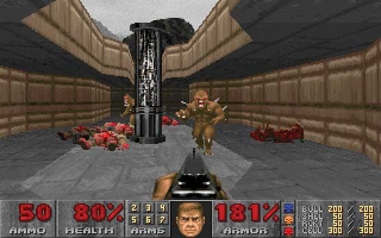 screenshot del gameplay di doom