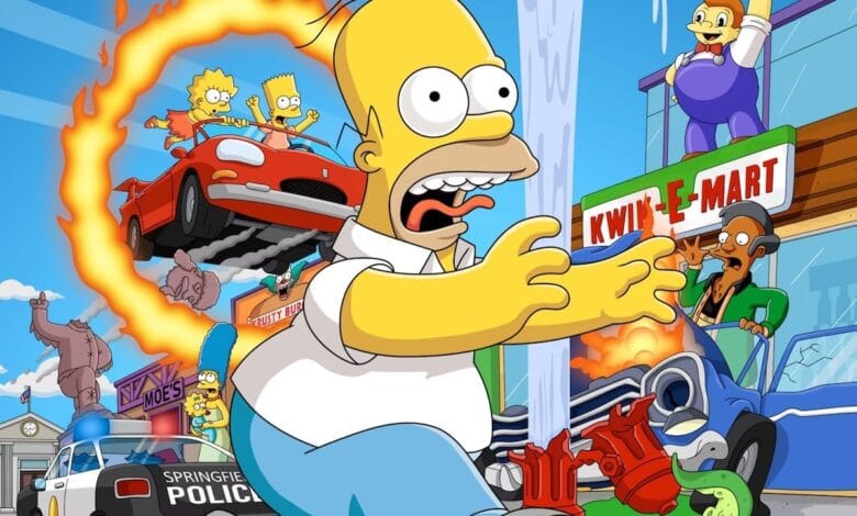 copertina gioco the simpsons hit e run