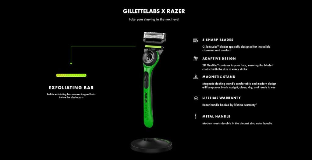 gillette razer rasoio gaming