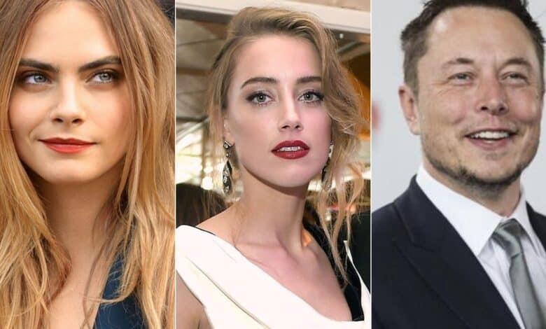 amber heard cara delevingne elon musk