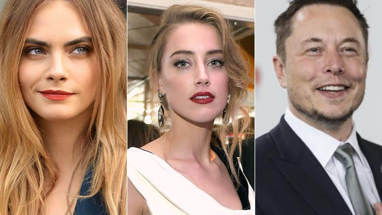 amber heard cara delevingne elon musk
