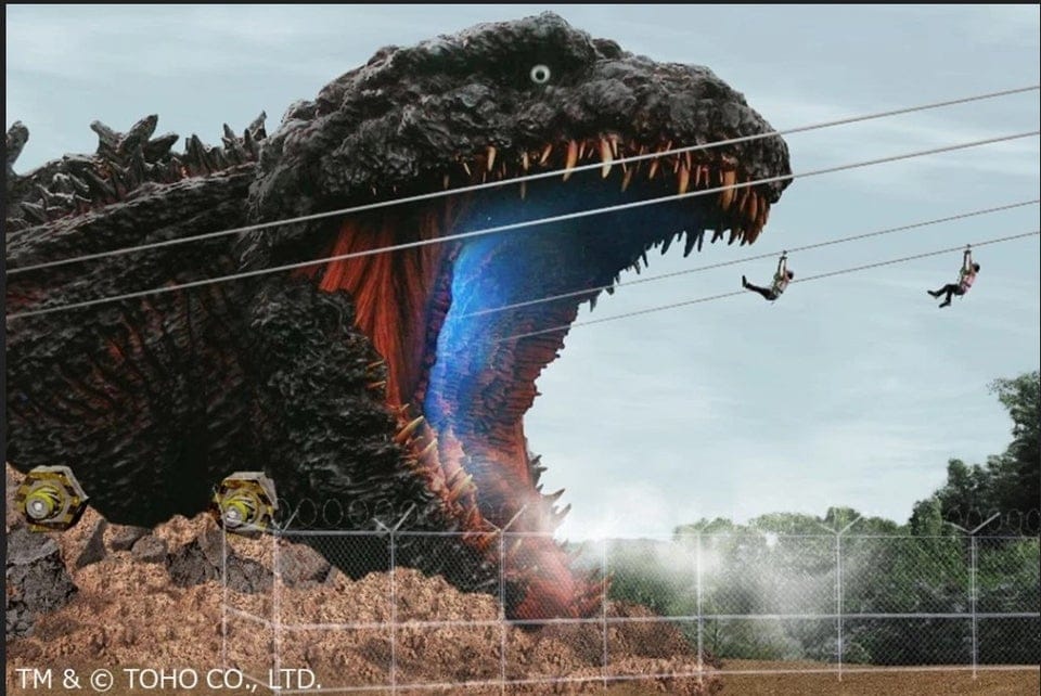 godzilla zipline