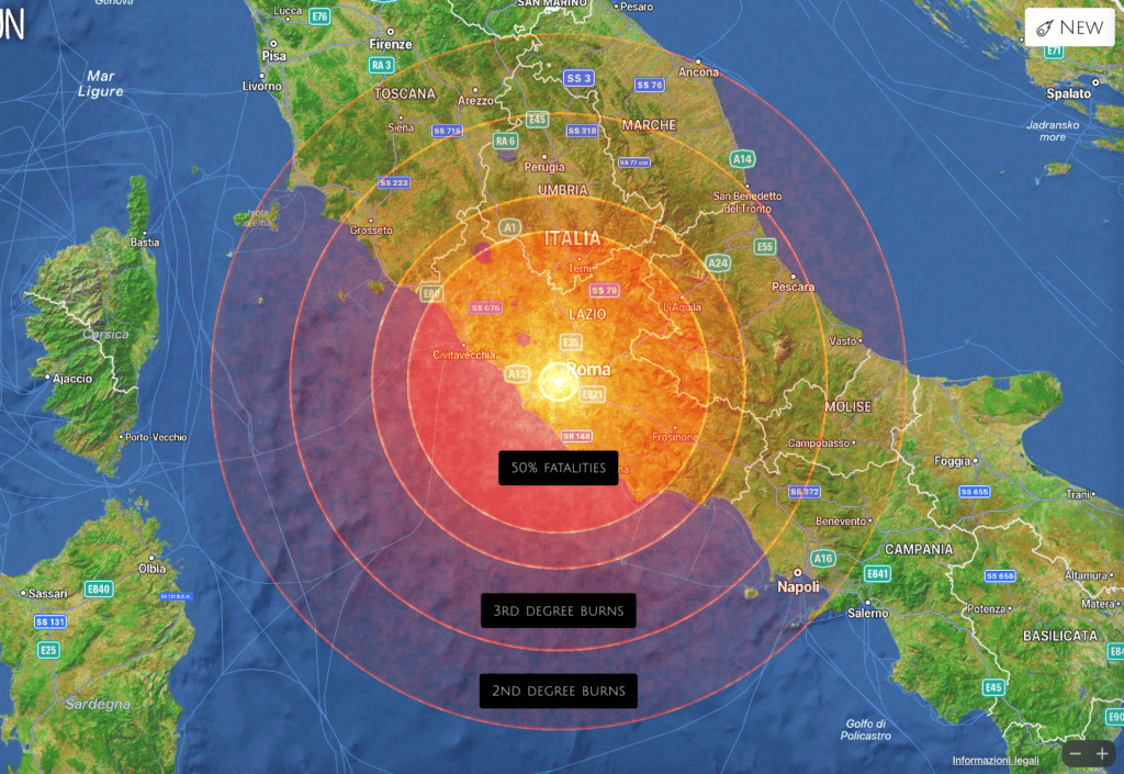 simulazione asteroide roma