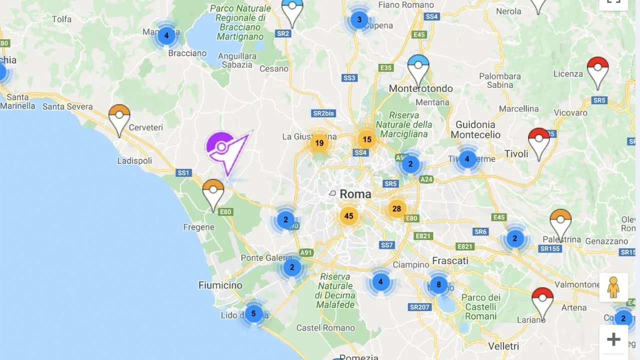 mappa poketips pokemon go