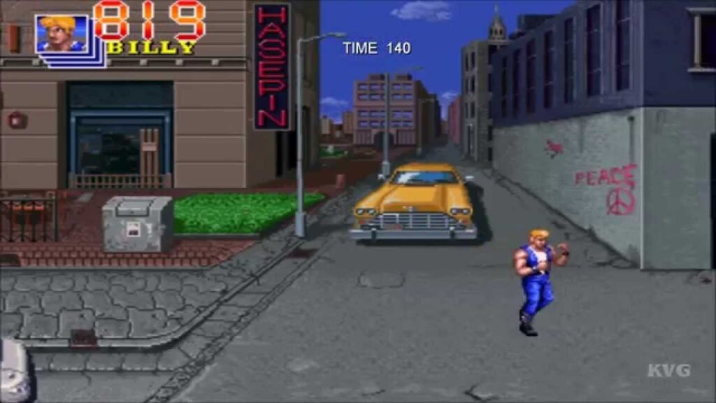 schermata di gioco di double dragon