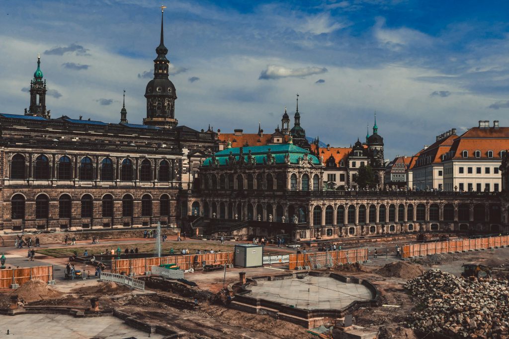 Una parte dello Zwinger che ospita diversi musei a Dresda