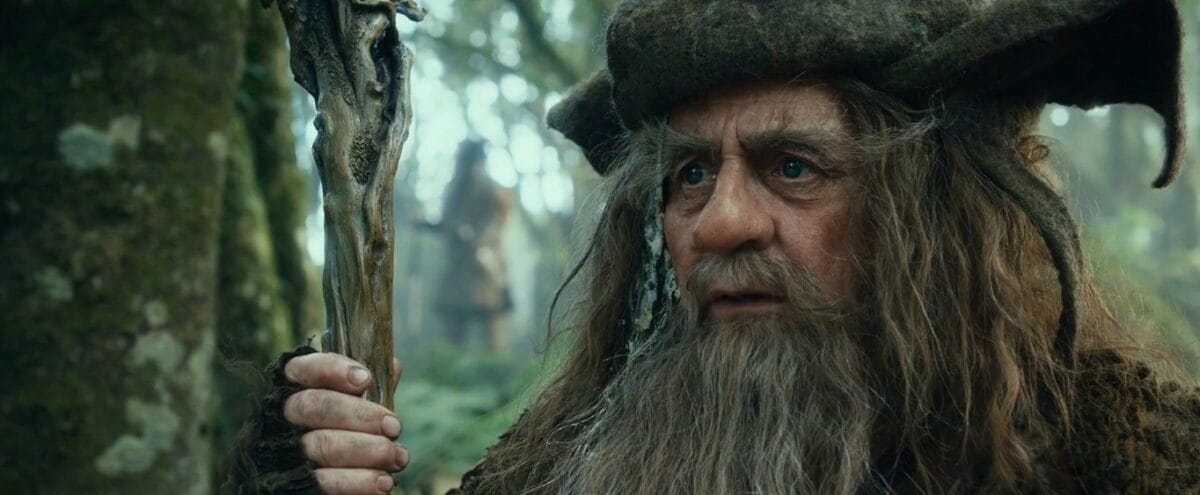 radagast il bruno in una scena del film