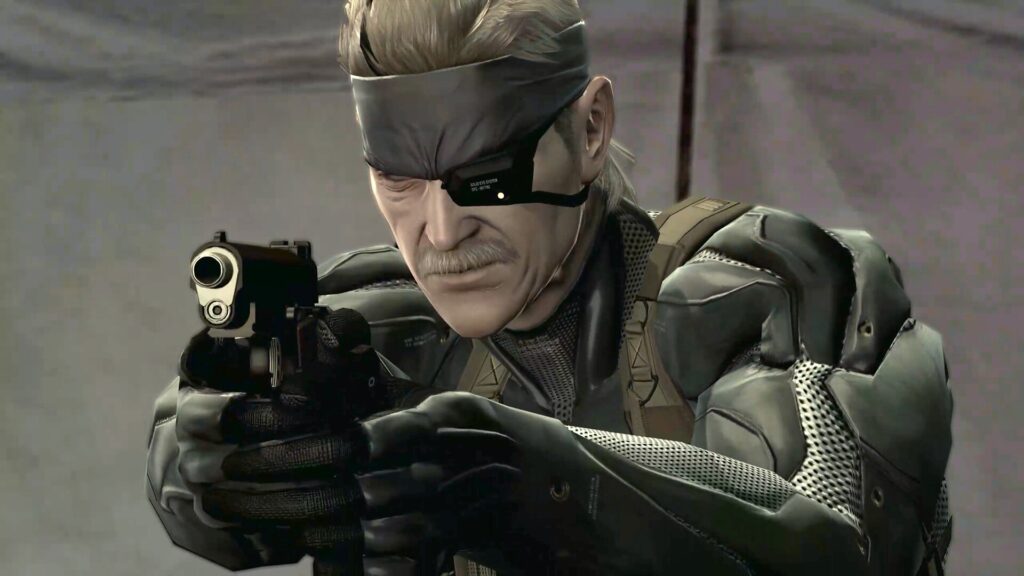 Solid Snake di metar gear solid visibilmente invecchiato