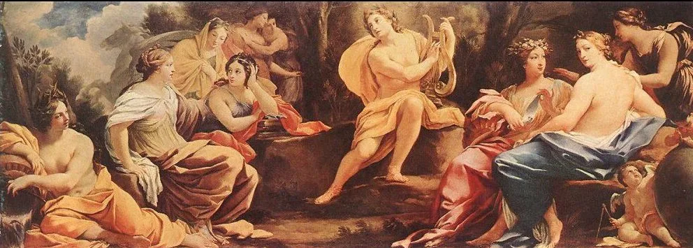 Apollo e le Muse" di Simon Vouet